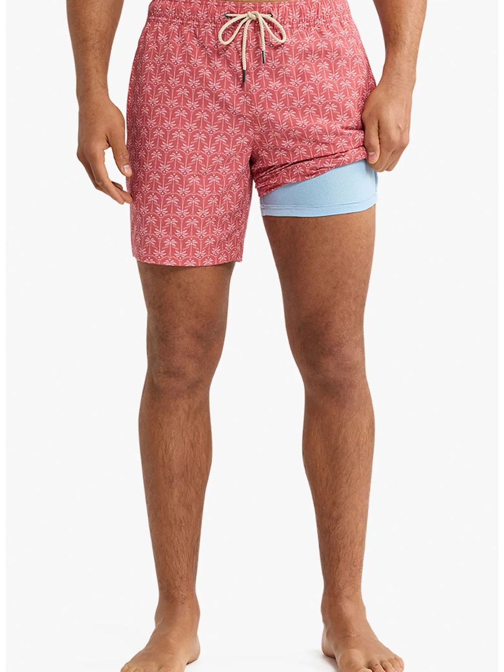 Fair Harbor Bayberry Red Palms, Chafe-Free Swim Trunks, M (NWT)